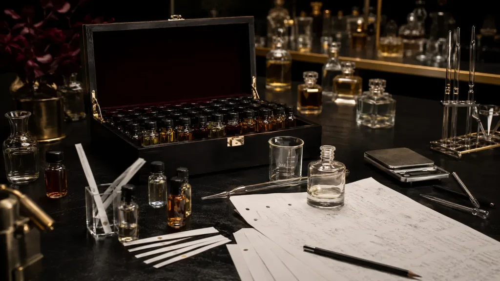 میز عطرساز و مراحل طراحی فرمول رایحه