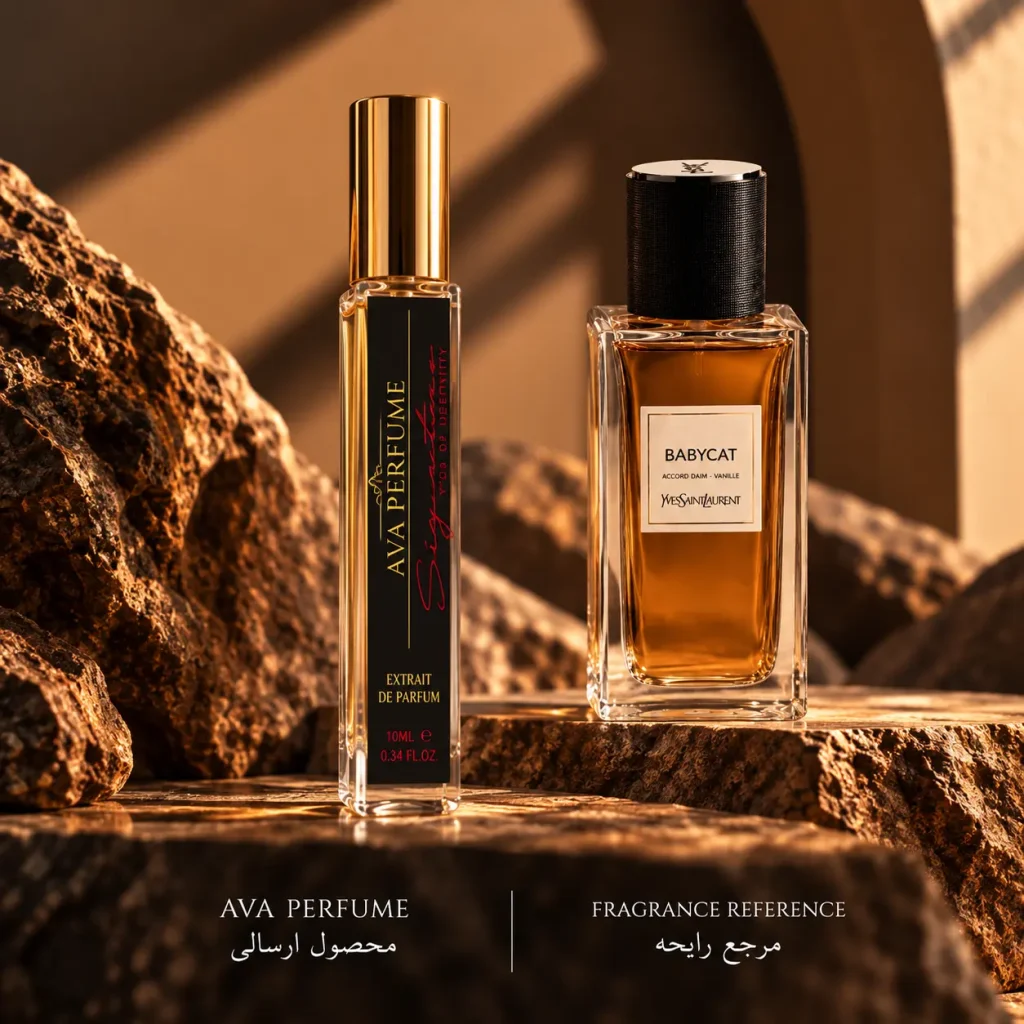 عطر ادکلن ایو سن لورن بیبی کت ۱۰ میل | نسخه اختصاصی آوا پرفیوم | Yves Saint Laurent Babycat 10ml